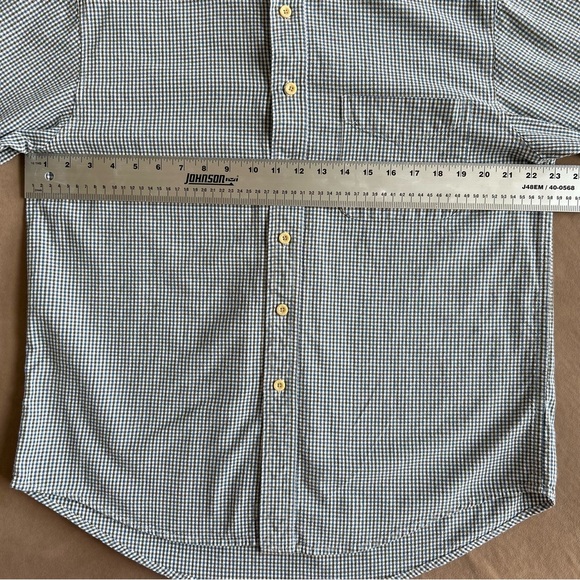 FARAH Men's Collared Shirt L Button Up, Long Sleeve Casual Cotton Plaid w/Pocket - Picture 10 of 12